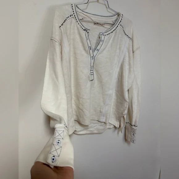 NWOT Free People We The Free Taylor Henley Size XS - Picture 8 of 15